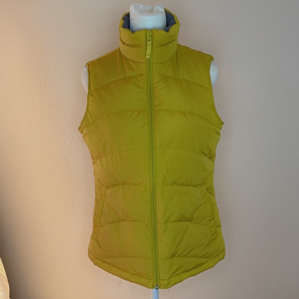 LIKE NEW LANDS' END Down Puffer Vest Chartreuse extra small